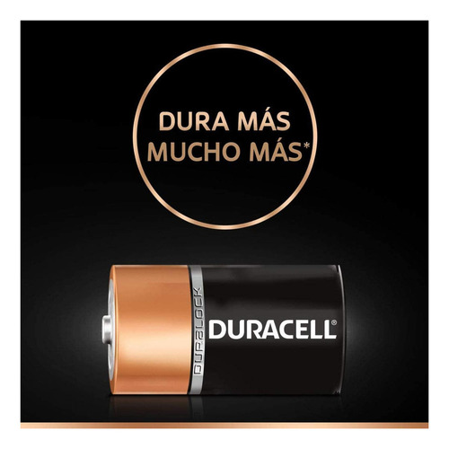 Duracell Pilas D alcalinas, baterías D 1.5V, 2 pilas
