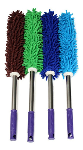 Imagen 4 de 9 de Cepillo Plumero Micro Fibra Mango Metal Lavado Auto Grande