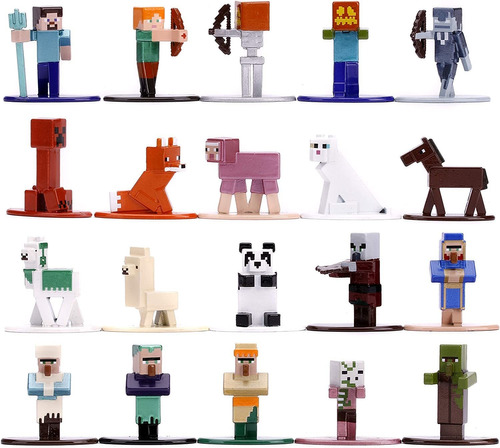 Jada Toys - Minecraft - Juego De 20 Figuras Troqueladas Ola 