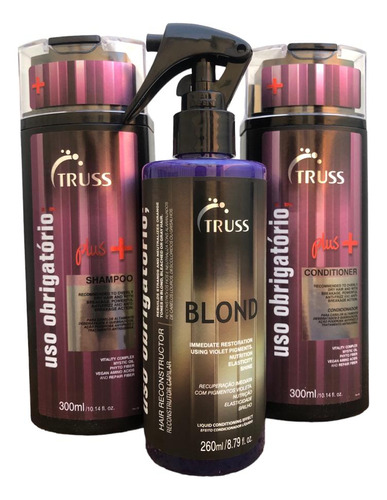Truss Plus Mais Shampoo E Condicionador 300ml + Blond 260ml