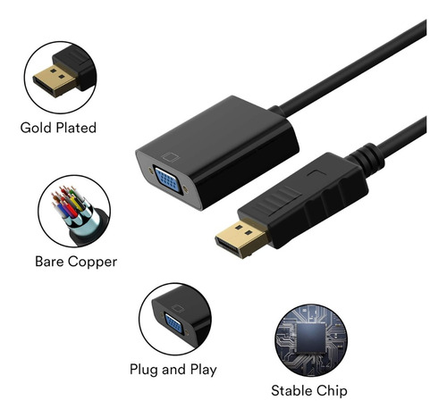 Adaptador Display Port A Vga