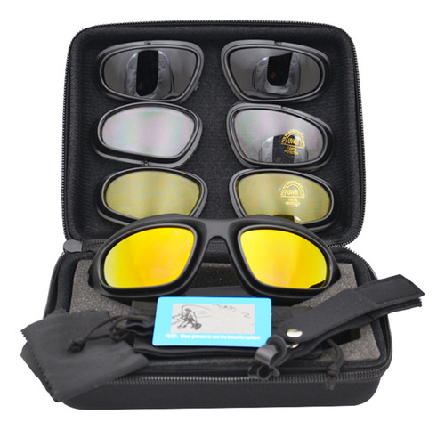 Q Gafas Tácticas C5 Polarizadas Uv400 Kit 4 Lentes