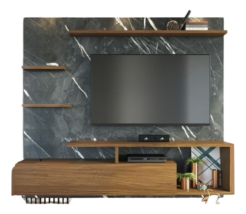 Panel Tv Moderno Minimalista Para Sala De Estar Lujoso Negro