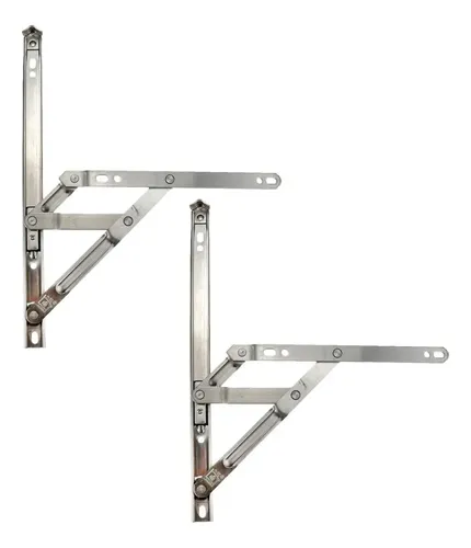Bisagras Angulares Para Ventanas - Juego De 2 Unidades, Acero Negro, Medidas 250x225 Mm, Para Instalación Profesional