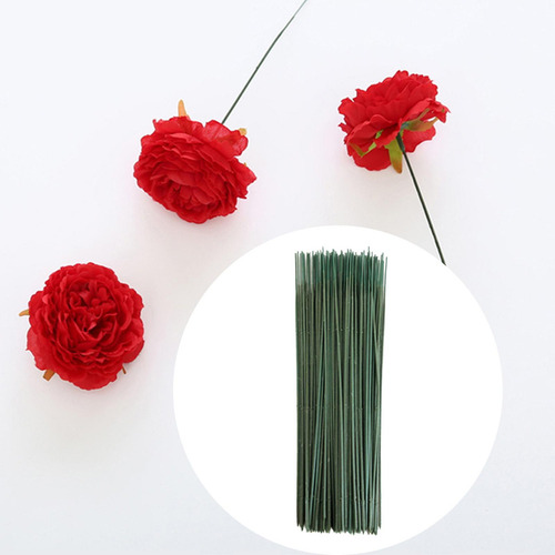 100 Uds Poste De Flores Artificiales, Varilla Floral, 25cm