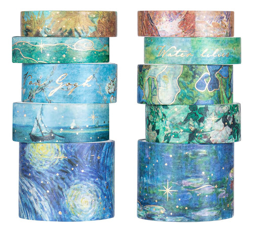 Van Gogh Washi Tape  Juego De Cinta Adhesiva Washi D...