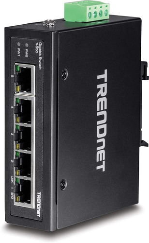 Conmutador De Riel Trendnet, 5 Puertos, 10 Gbps, Ip 30