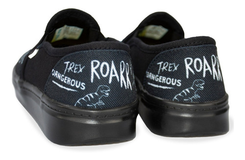 Imagen 3 de 7 de Tenis Negro Luces Led Niño Dinosaurio Trex Jurassic, Pals Mx