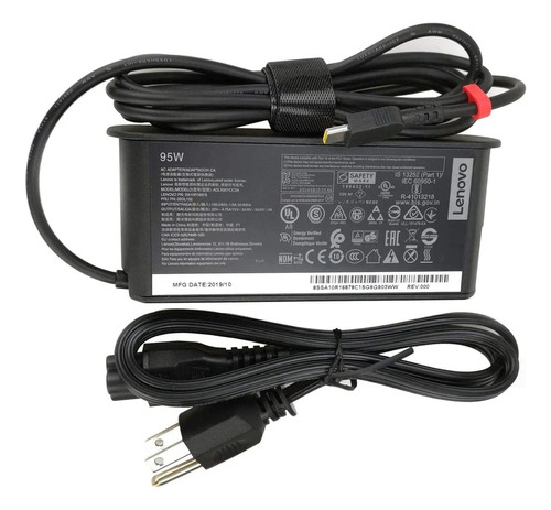 Cargador Lenovo 95w 20v, 4.75a Usb Tipo C Y9000x Thinkbook O