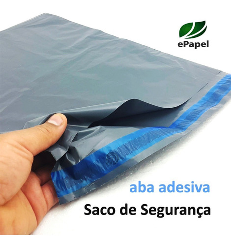 300 Envelopes De Segurança 40x60 Sacos Plástico Aba Adesiva