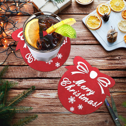 Juego De Posavasos De Navidad Posavasos Navideños De Fieltro