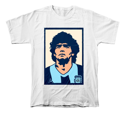 Camiseta Algodón Peinado Adulto De Futbolista Diego Maradona