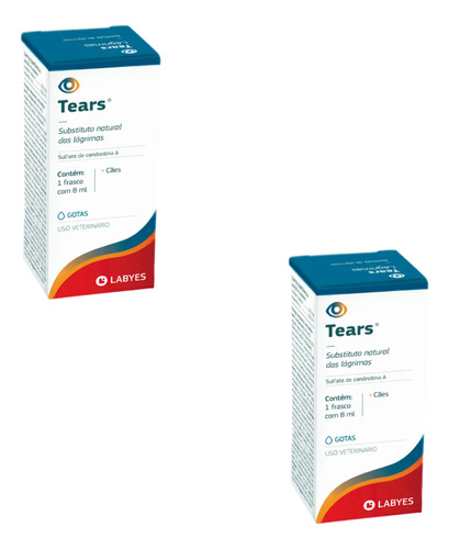 Kit Com 2 Tears Colírio Labyes 8ml - Substituto De Lágrimas