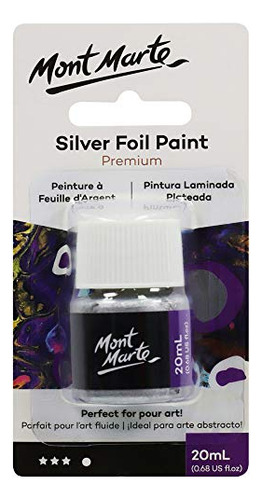 Premium Silver Foil Paint 0.67oz (20ml), Suitable For P...