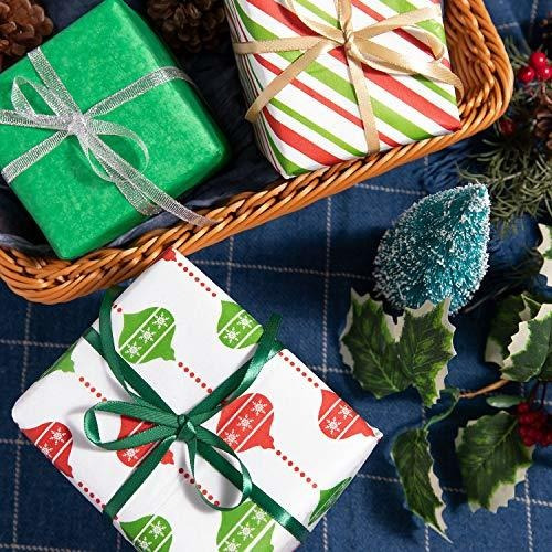 Papel Navidad Whaline, 120 Hojas, Varios Diseños, Envoltura