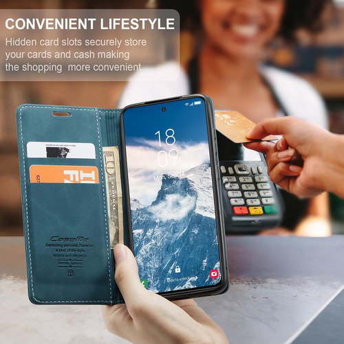 Funda Para Samsung S24 Fe Con Cierre Magnetico , Blue-green