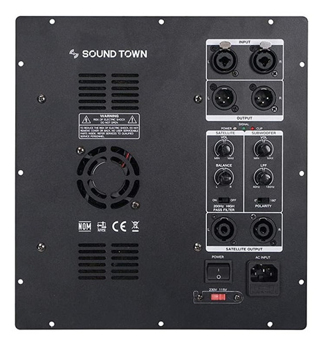 Sound Town Amplificador De Placa Clase D Para Gabinetes De .