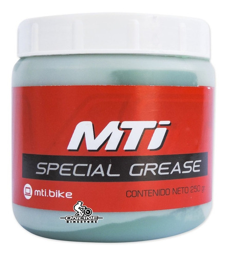 Grasa Especial Bicicleta Mti 250 Gramos Verde Semi Sintetico