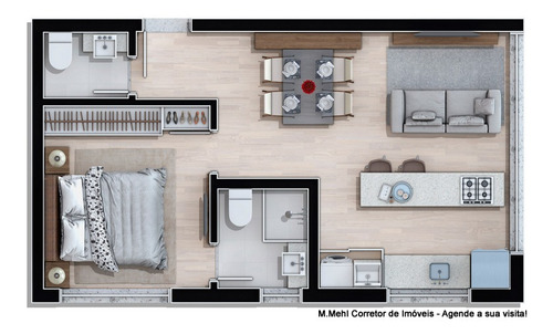 Imagem 19 de 30 de Apartamento Com 1 Dormitório À Venda Com 113.26m² Por R$ 516.000,00 No Bairro São Francisco - Curitiba / Pr - M2sf-liv402