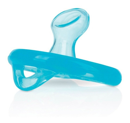 Chupon De Silicon Nuby Ortodontico 2pz Color Azul Período De Edad 6-12 Meses