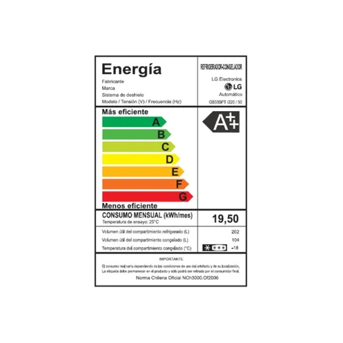 Refrigerador LG Bottom Freezer 306 L Gb33bpt