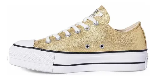 Converse Plataforma All Star Lift Ox Mujer Dorado