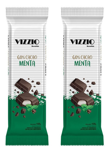 Tableta Vizzio Menta Cacao X100gr X 2 Unid Bonafide
