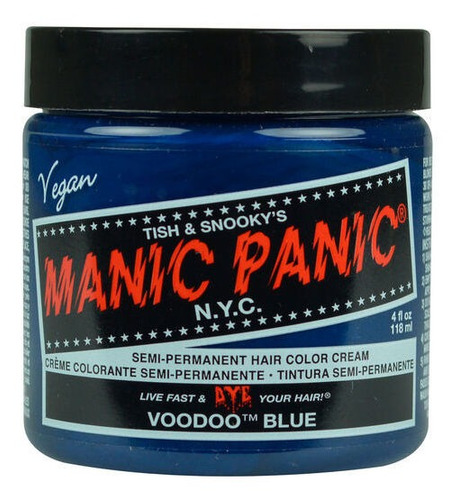 Tinte En Crema Semipermanente Manic Panic Voodoo Blue118ml