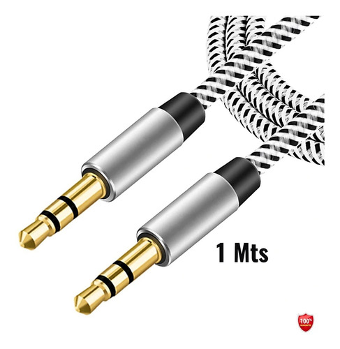 Cable Auxiliar Estéreo Audio 1 M Macho   Doble Jack 3,5 Mm