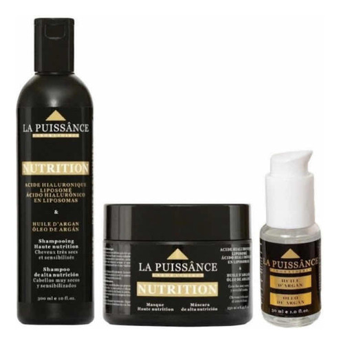 Shampoo, Mascara, Serum Kit Argan La Puissance X3