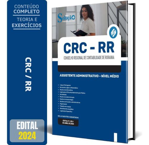 Apostila Crc Rr 2024 - Assistente Administrativo Nível Médio