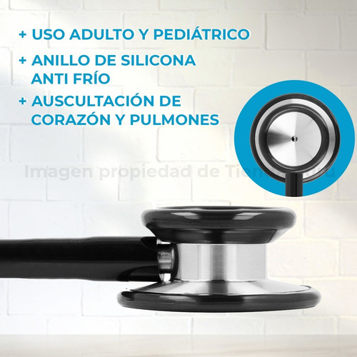 Imagen 4 de 6 de Estetoscopio Philco Medics Doble Acero Inoxidable Bk3006