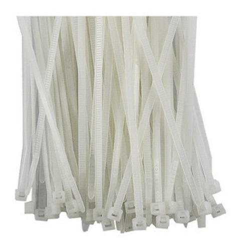 Precintos Plásticos Color Blanco  3.6mm X 150mm- Pack X 100u