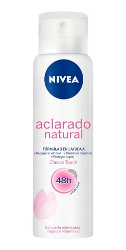 Antitranspirante Nivea Aclarado Natural X 150 Ml