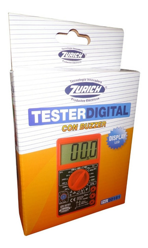 Imagen 3 de 8 de Multímetro Tester Digital Zr161 Buzzer Display Grande Zurich