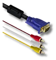 Comprar Cabo Vga Macho 3rca 3 Cabos 1,5m Vídeo Conector Essencial