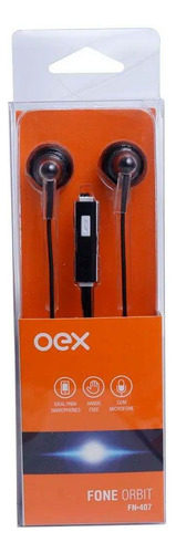 Fone De Ouvido Intra Auricular Oex Fn407 Orbit Preto