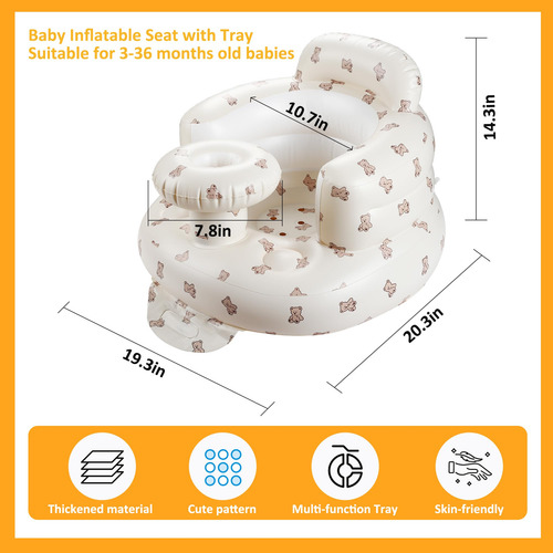 Asiento Inflable Para Bebé Con Bandeja Y Bomba Integrada