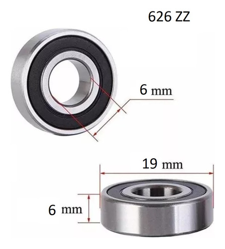 Rodamiento 626 Zz Jtekt 6x19x6 Milimetros Japones