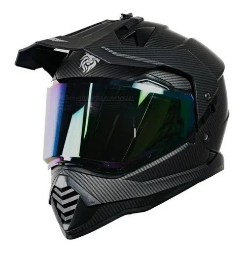 Casco Motocross Negro Kov Onix Tipo Fibra De Carbono Ktm Dm Color Negro Tamaño Del Casco M