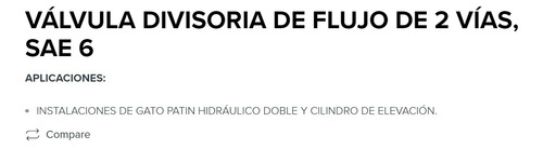 Valvula Divisoria De Flujo De 2 Vias
