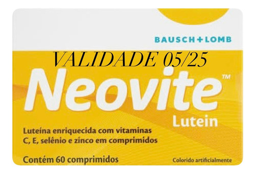 Neovite Lutein Bausch Lomb 60 Comprimidos Sabor Sem Sabor