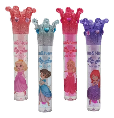 4 Lip Gloss 24k Gold Espelhado Ln02434 Lua E Neve Atacado J