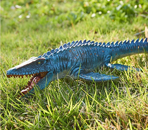 Wan Modelo Realista De Dinossauro Mosassauro Com Boca Móvel
