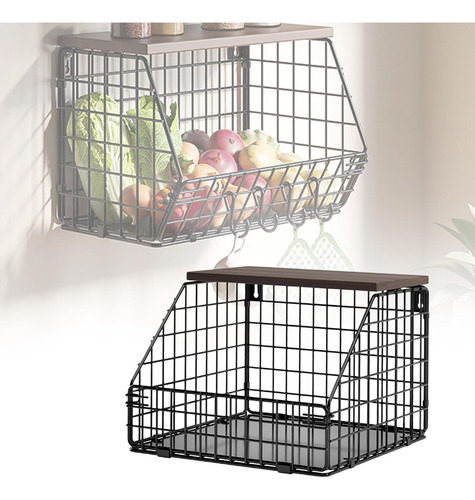 Cesta De Alambre Apilable Para Encimera De Cocina, 30 X 30,5
