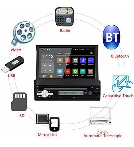 Single Din Car Navigation 9.1 Motorized Display Para Swc Hx