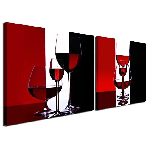 Pinturas Lienzo De Vino Cuadro De Arte Abstracto De Cop...