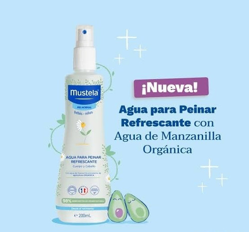 Mustela Loción Refrescante para cuerpo y cabello de Bebés y niños Deja un  aroma único 97 ingredientes de origen natural 200 ml  Amazoncommx  Bebé