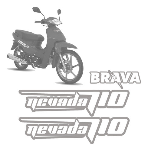 Kit Calcomanias Vinilo Para Moto Brava Nevada 110