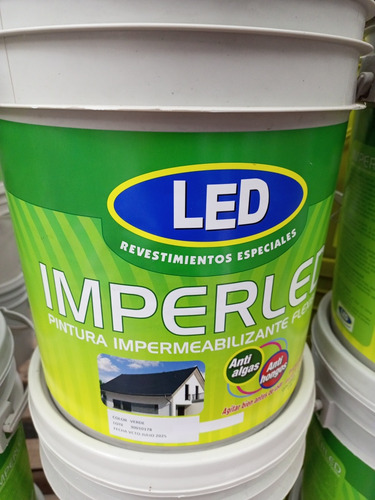 Pintura Impermeabilizante Premium Imperled. Cuñete Blanco. 